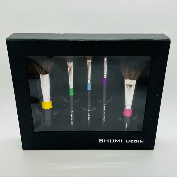 NWT Bhumi Begin Makeup Brush Collection face, concealer,shadow,brow&liner,blush - Picture 1 of 3